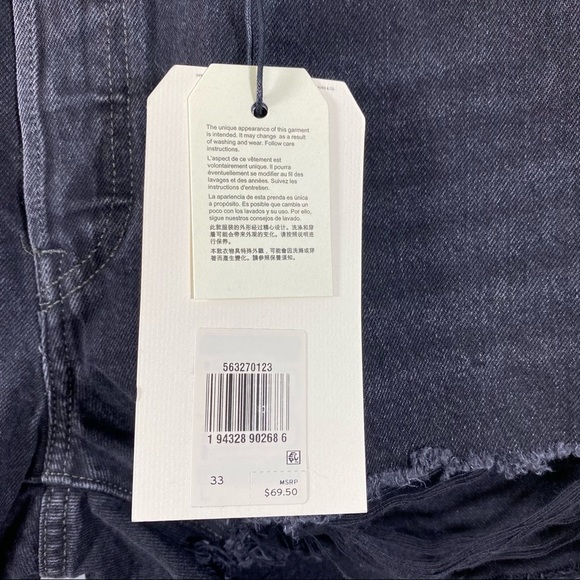 Levis 501 Shorts High Rise Distressed Size 33 - Picture 7 of 11